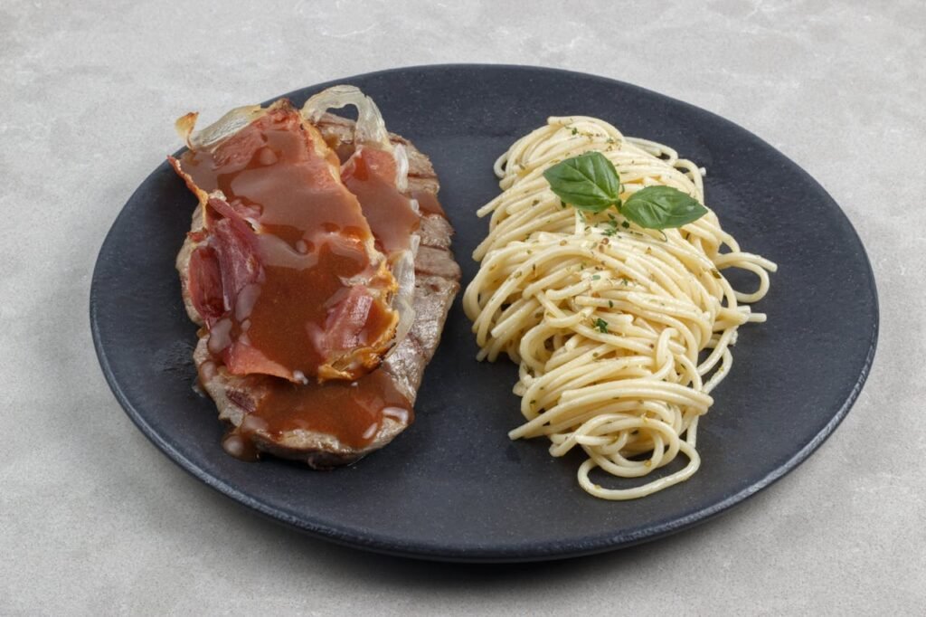 Roast Beef with Spaghetti