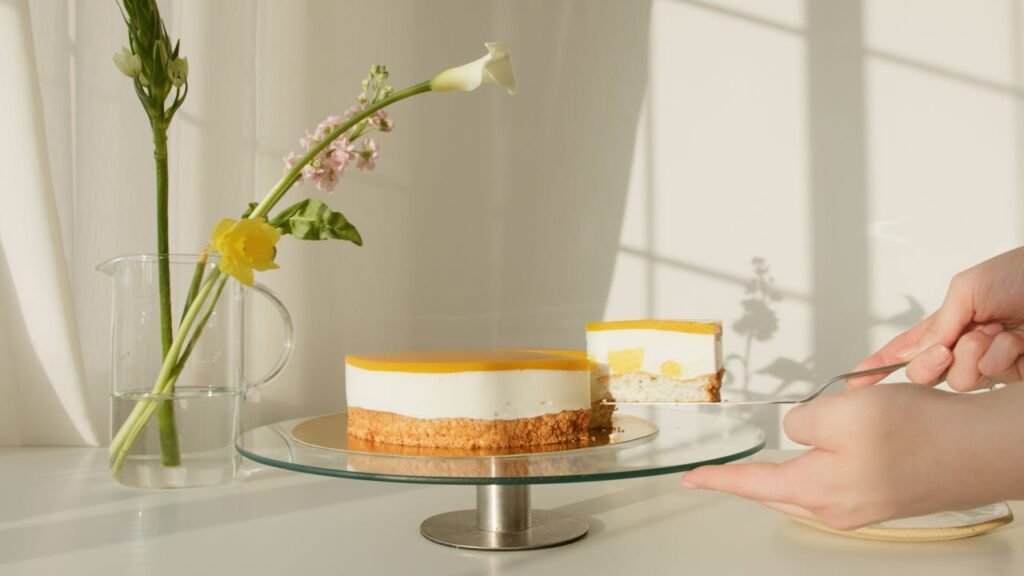 Light Cheesecake with Mango