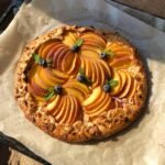 Oven Baked Peaches with Vanilla Ice Cream