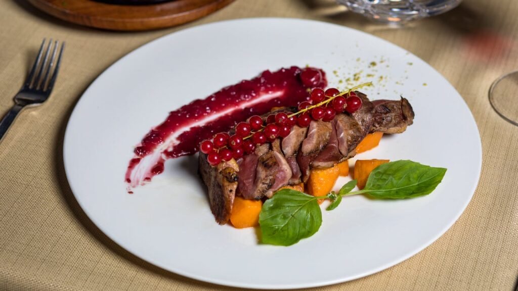 Duck Fillet with Raspberries Sauce