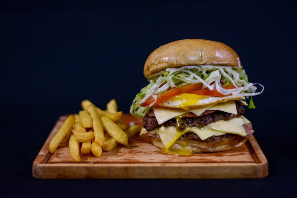Black Angus Double Cheeseburger