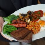 Sausages with Eggs and Spinach