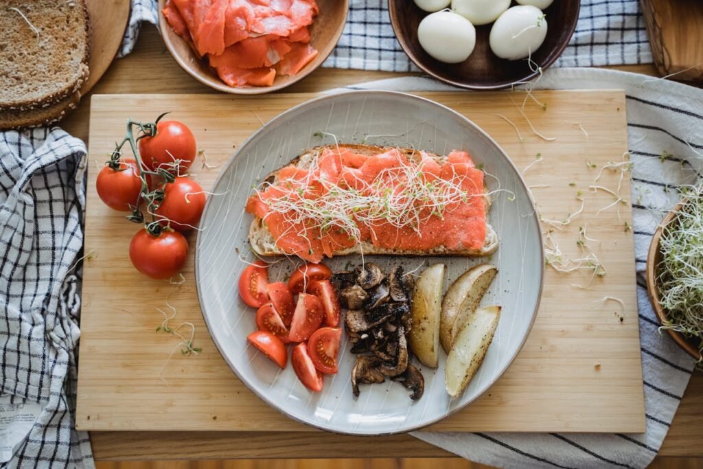 Potato Waffles with Smoked Salmon
