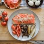 Potato Waffles with Smoked Salmon