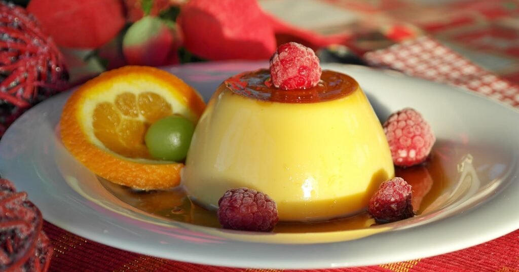 Pudding with Chureki and Praline