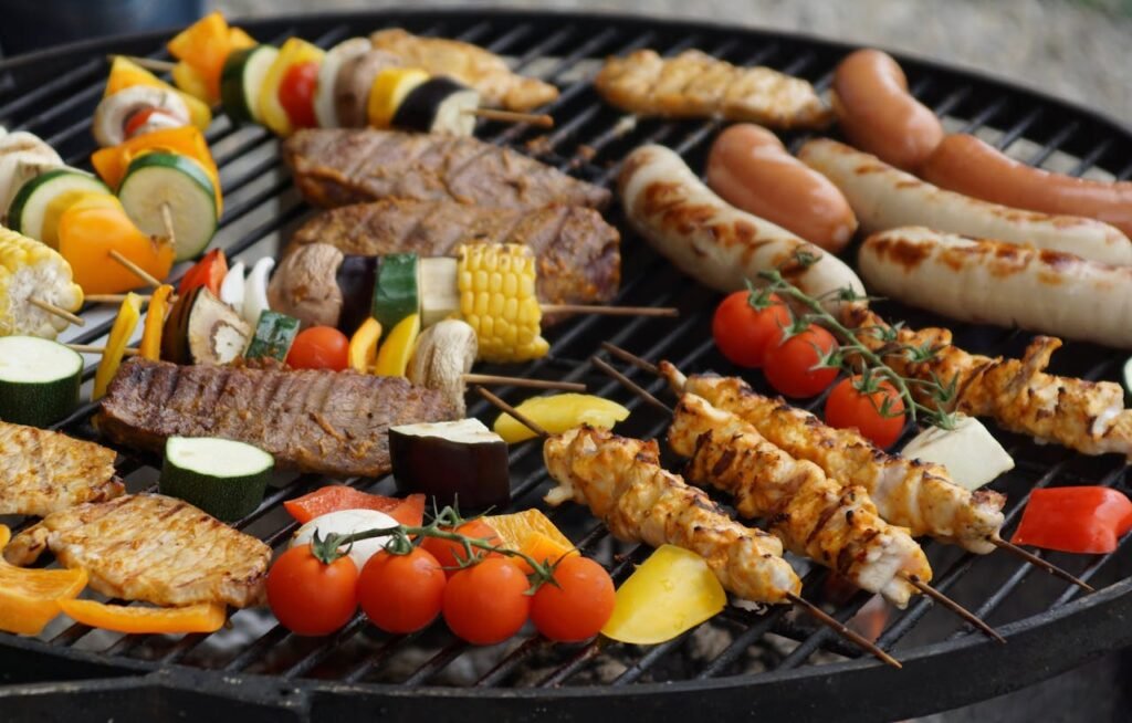 Grilled Chicken with Grilled Vegetables and Aromatic Yogurt